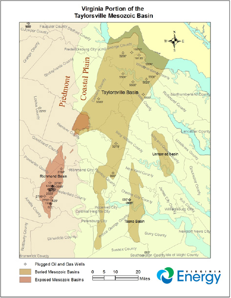 Taylorsville Mesozoic Basin Map