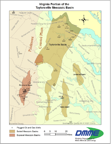 Taylorsville Mesozoic Basin Map