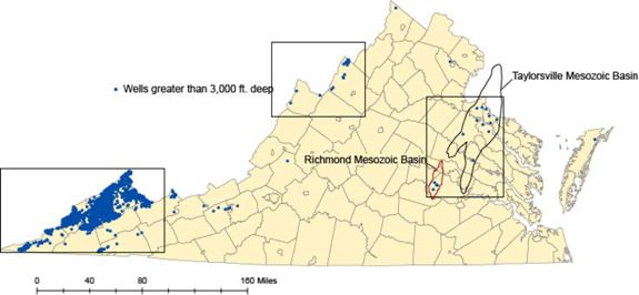 Areas of Investigation-Wells Depth Greater than 3,000 feet