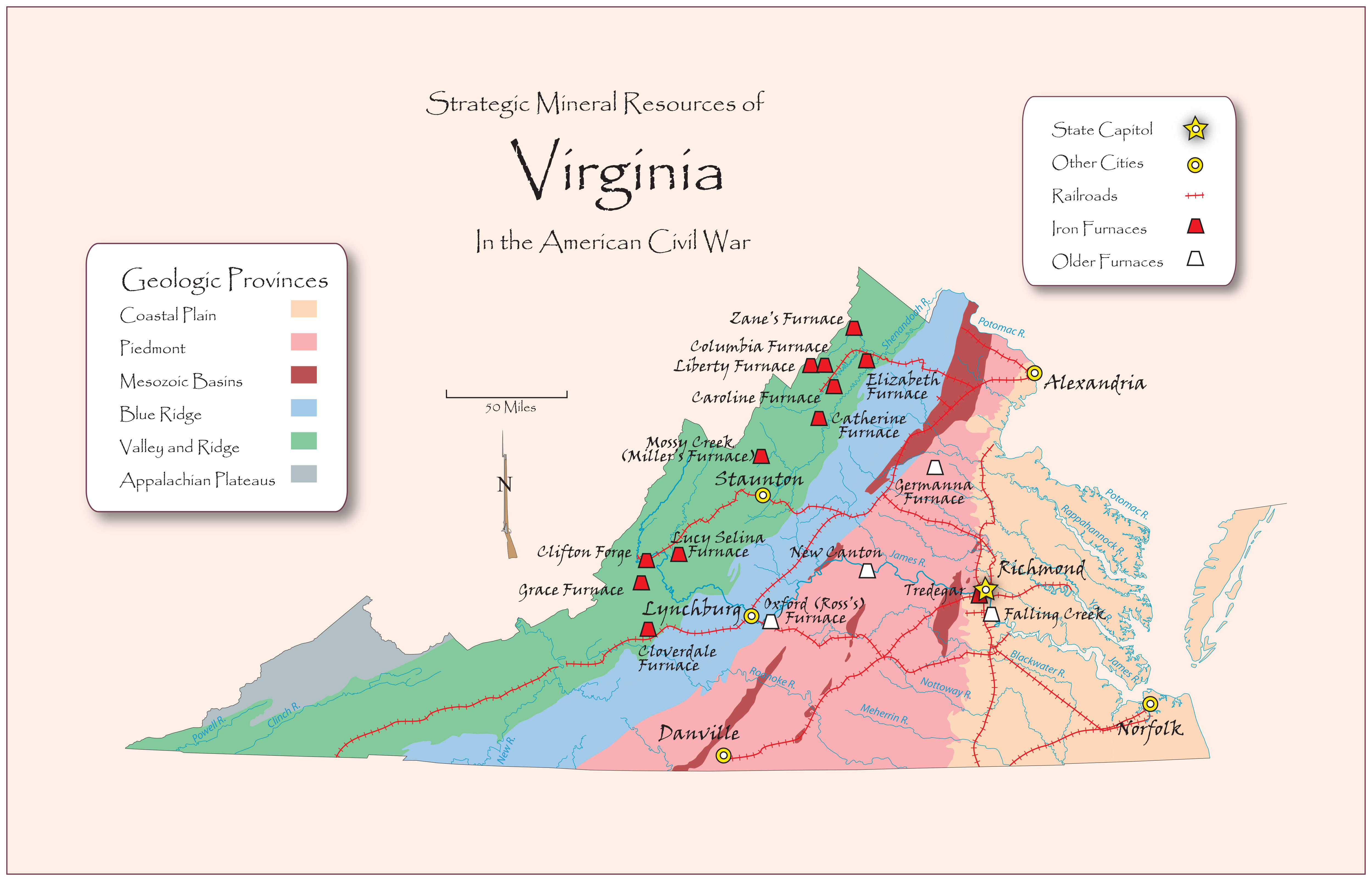 Strategic Mineral Resources of Virginia in the American Civil War - Iron