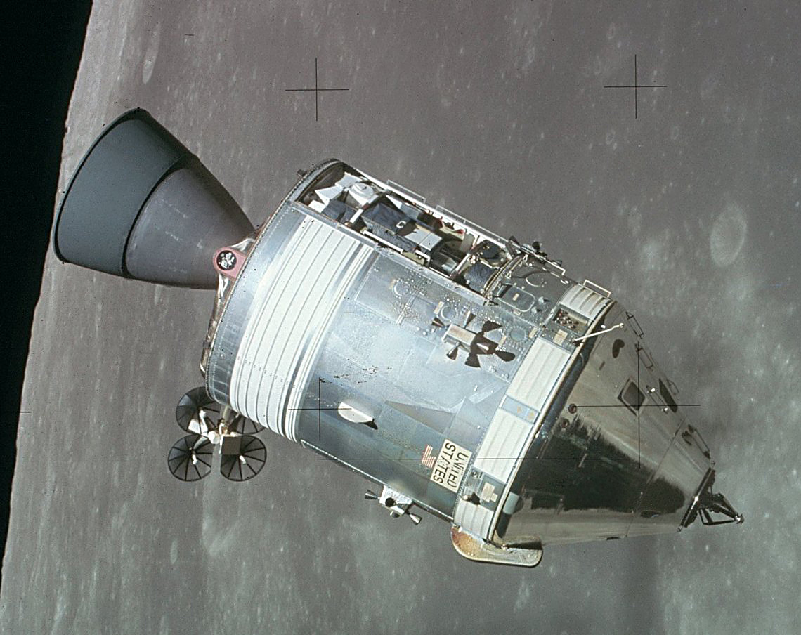 The Apollo 15 Service Module made with a niobium-titanium alloy.