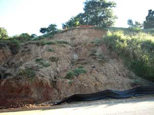 gravity erosion slump