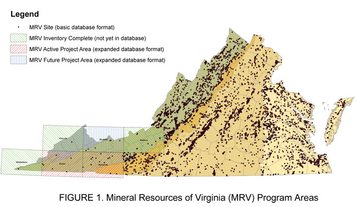 Mineral Resources of Virginia Program Areas